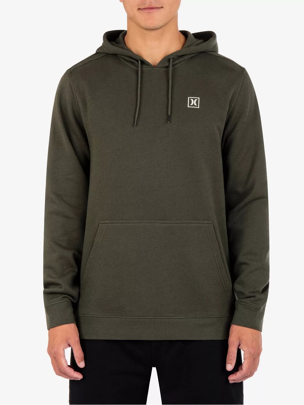 NWT Hurley Icon Boxed Fleece Pullover Hoodie Mens XXL Cargo Olive Green
